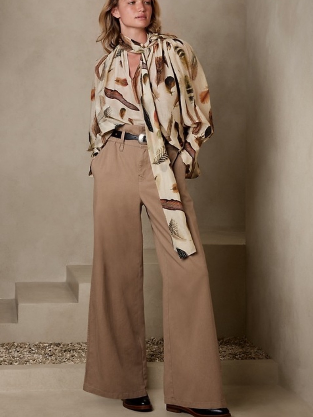 Banana Republic EVIE PAPERBAG WIDE-LEG PANT Size 10L